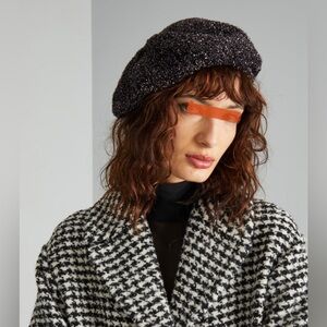 Made In Italy Max&Co.by Max Mara Label-cut Soft Beret Sz:M Fall/Winter/Holiday